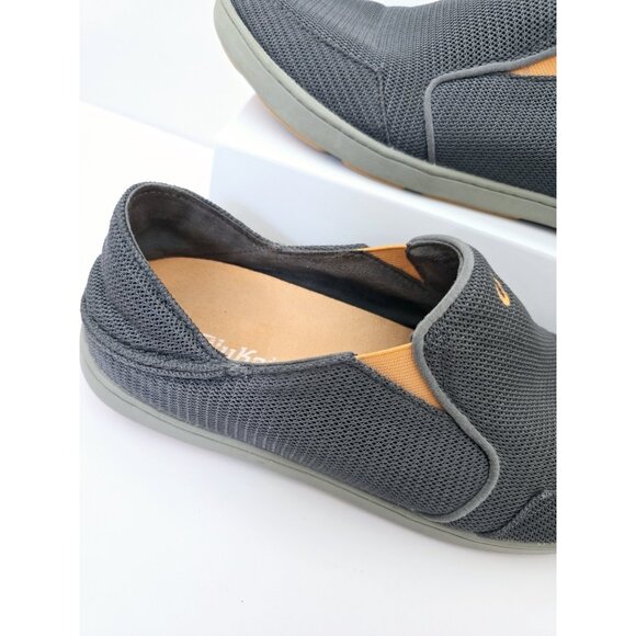 Olukai Nohea Mesh Shoes 10 Slip On Grey Gray Mens Causal Breathable Loafers - Picture 3 of 12
